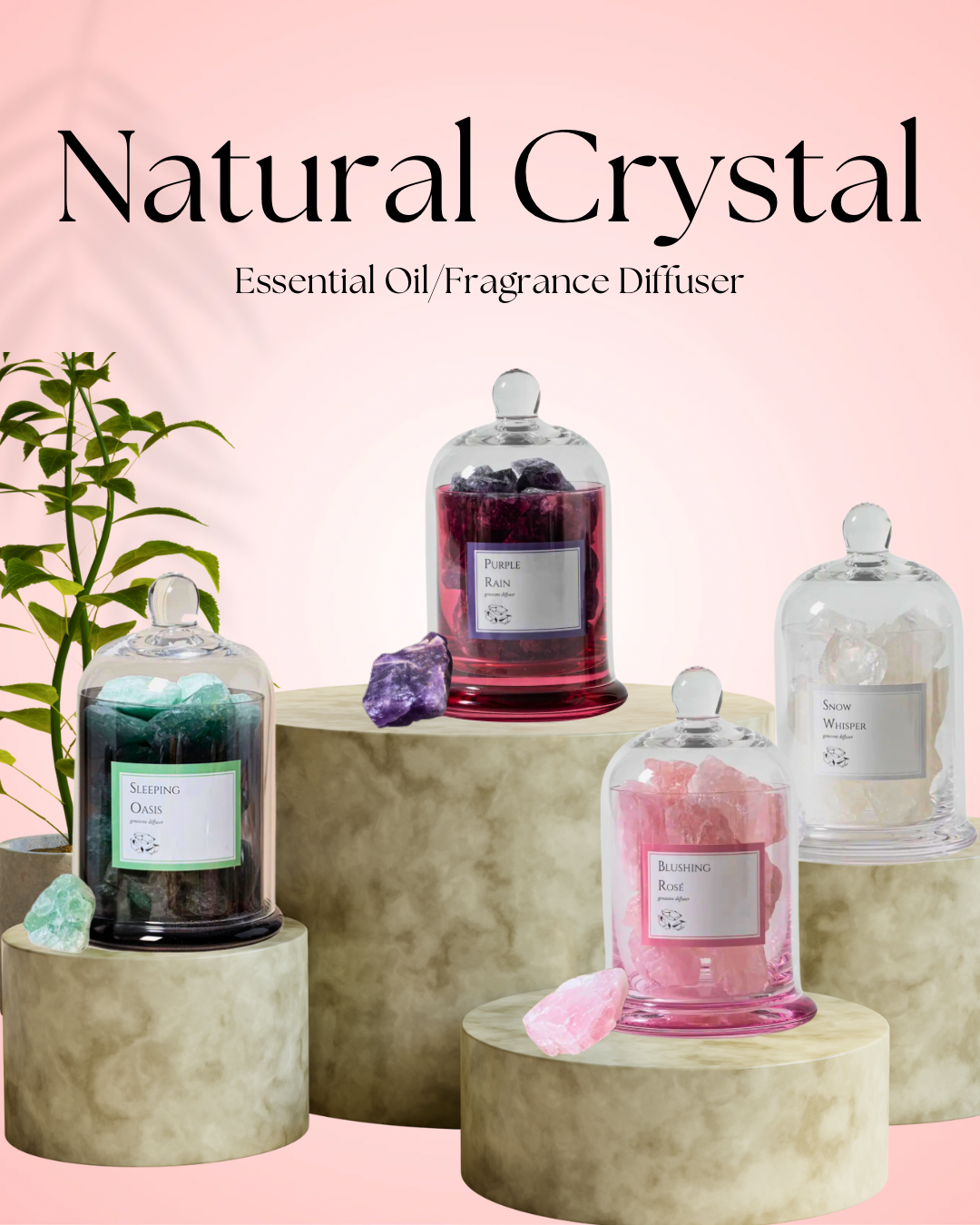 Oil/Fragrance Diffuser - Natural Crystal Diffuser