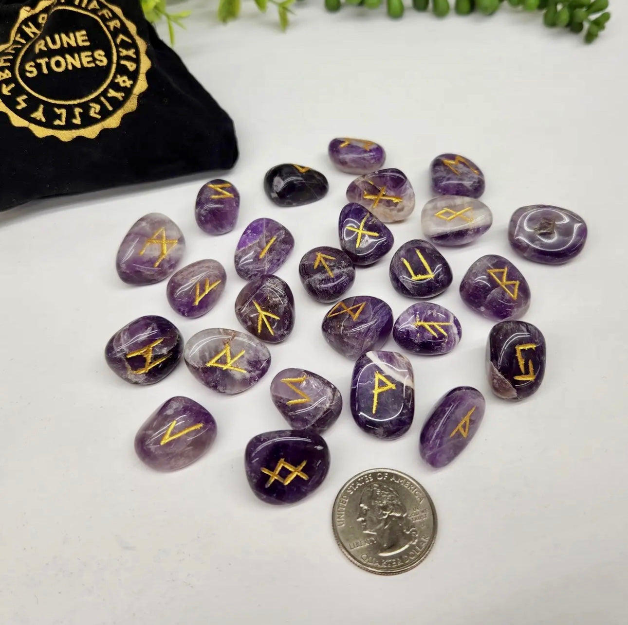 Rune Sets with Velvet Pouch