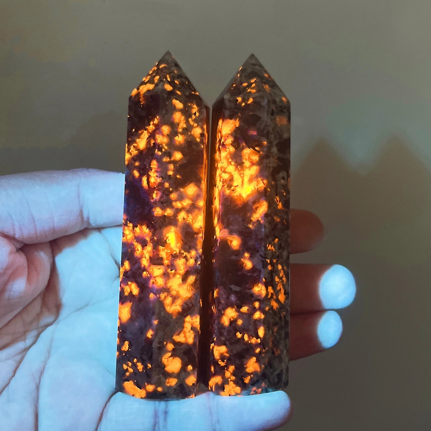 Natural Yooperlite Crystal Tower Crystal - Flamestone Point