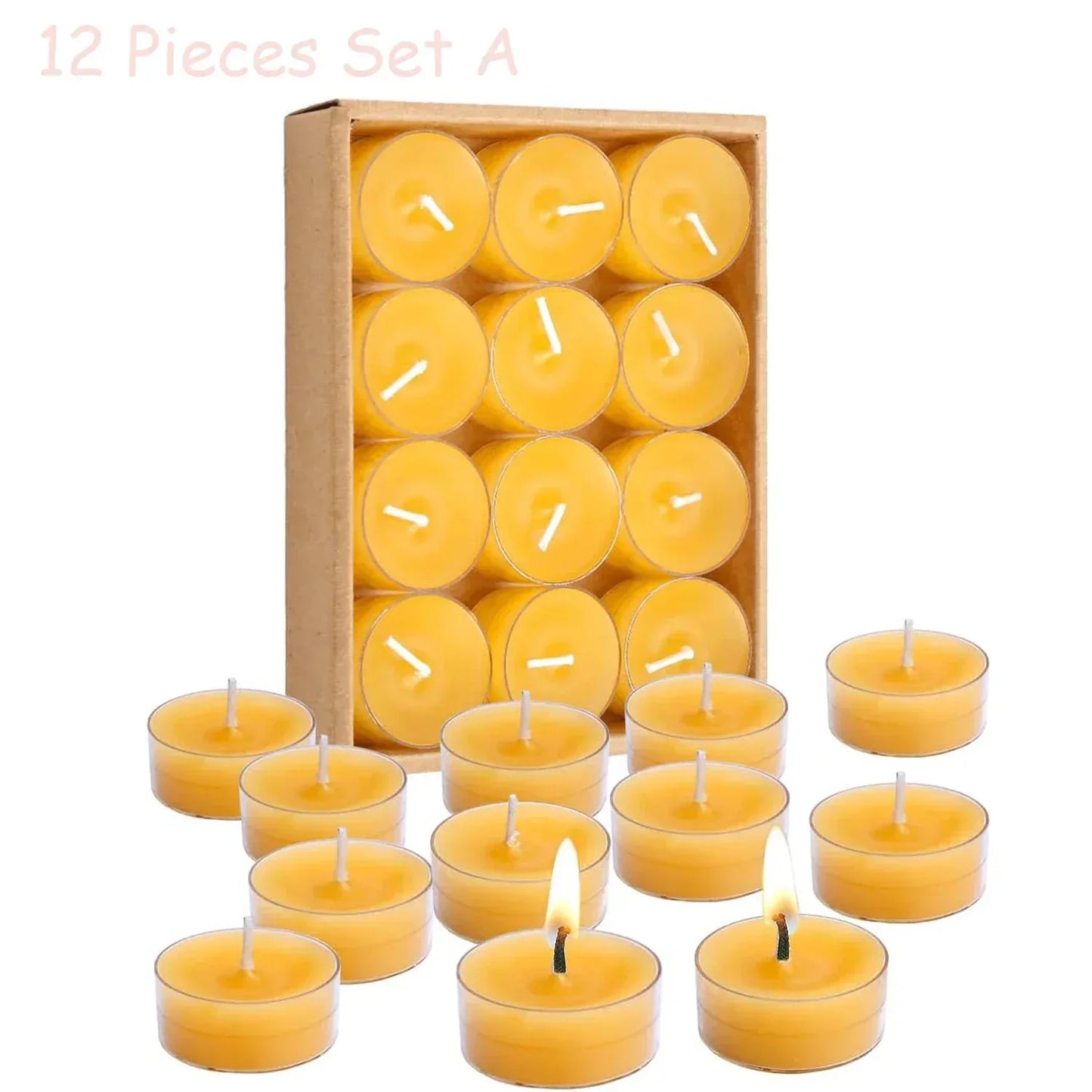 Natural Beeswax Tea Candles