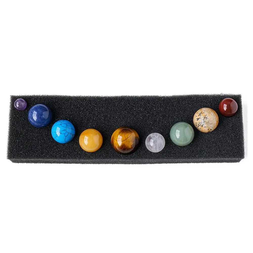 Natural Crystal Shaped Planets - Solar Sun System