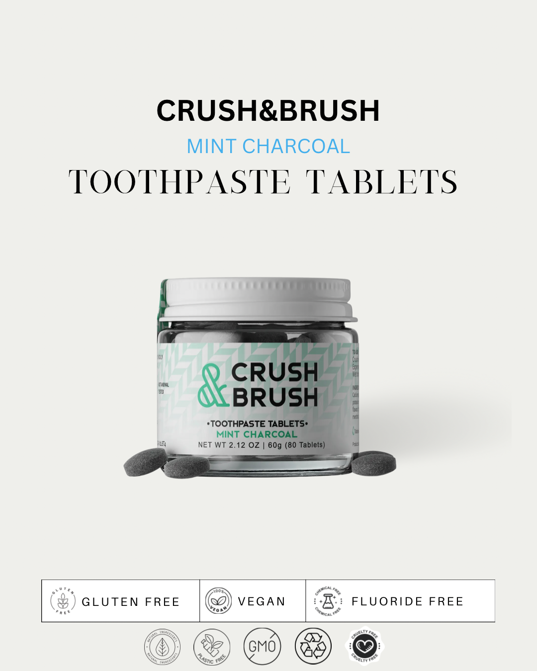 Toothpaste Tablets - Mint Charcoal