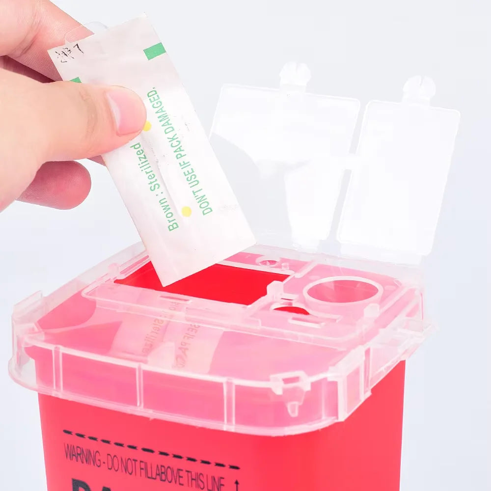 1L Plastic Waste Box - Medical Supplies Waste Container