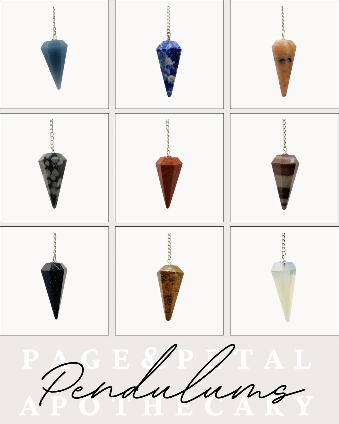 Natural Crystal Pendulums
