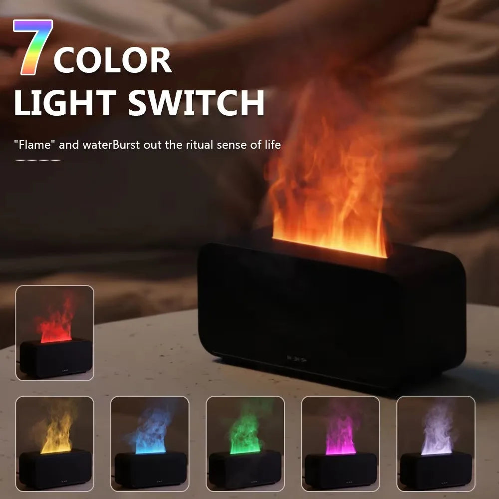 Flame Aromatherapy Humidifier - Essential Oil Diffuser