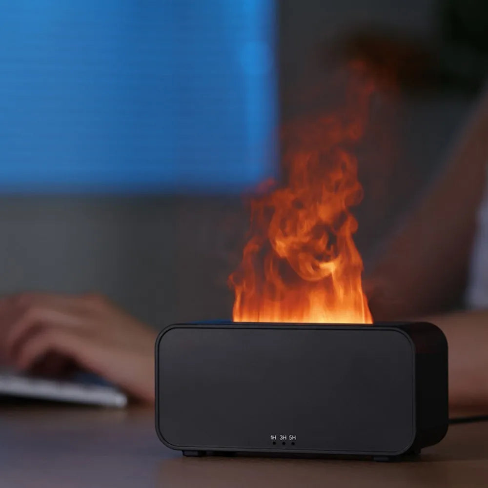 Flame Aromatherapy Humidifier - Essential Oil Diffuser