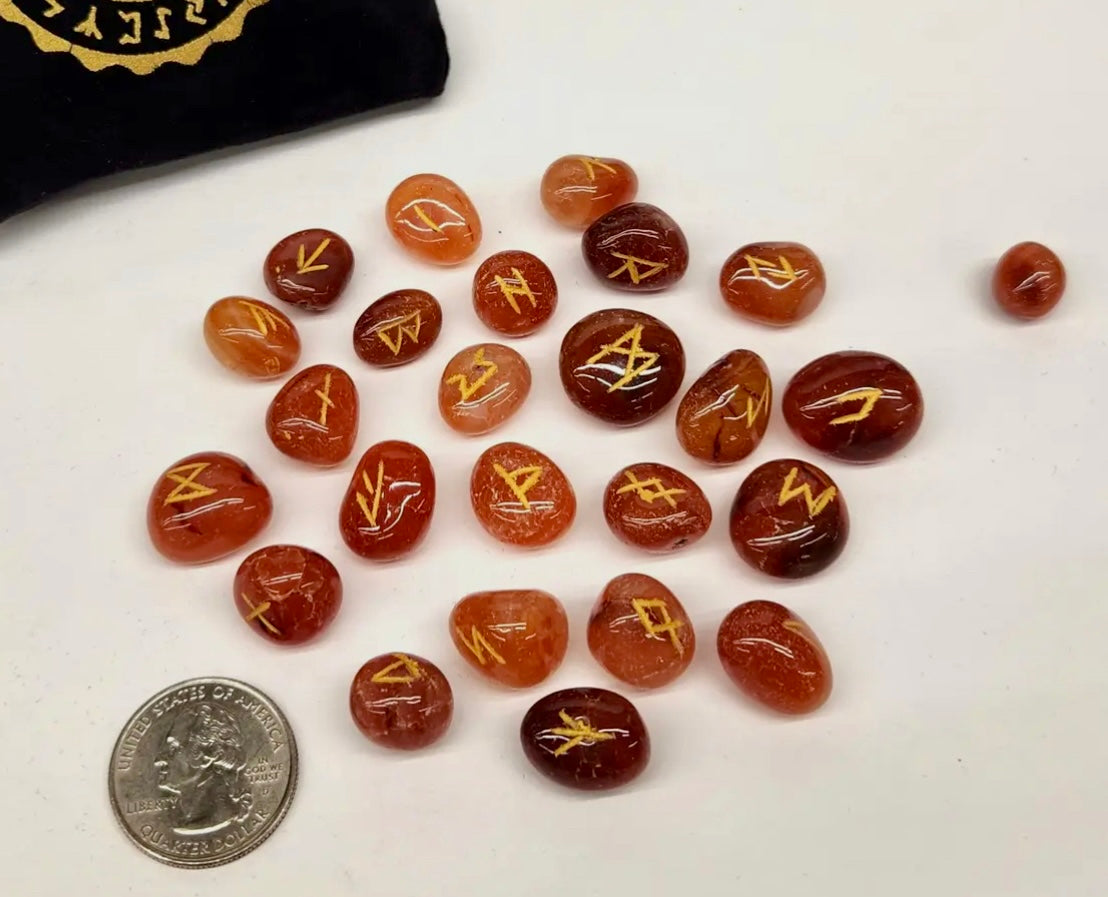 Rune Sets with Velvet Pouch