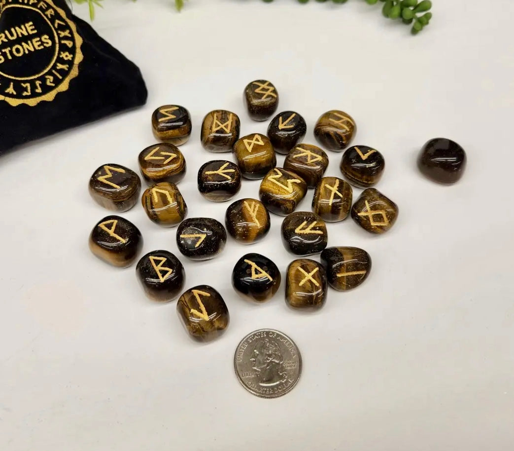 Rune Sets with Velvet Pouch