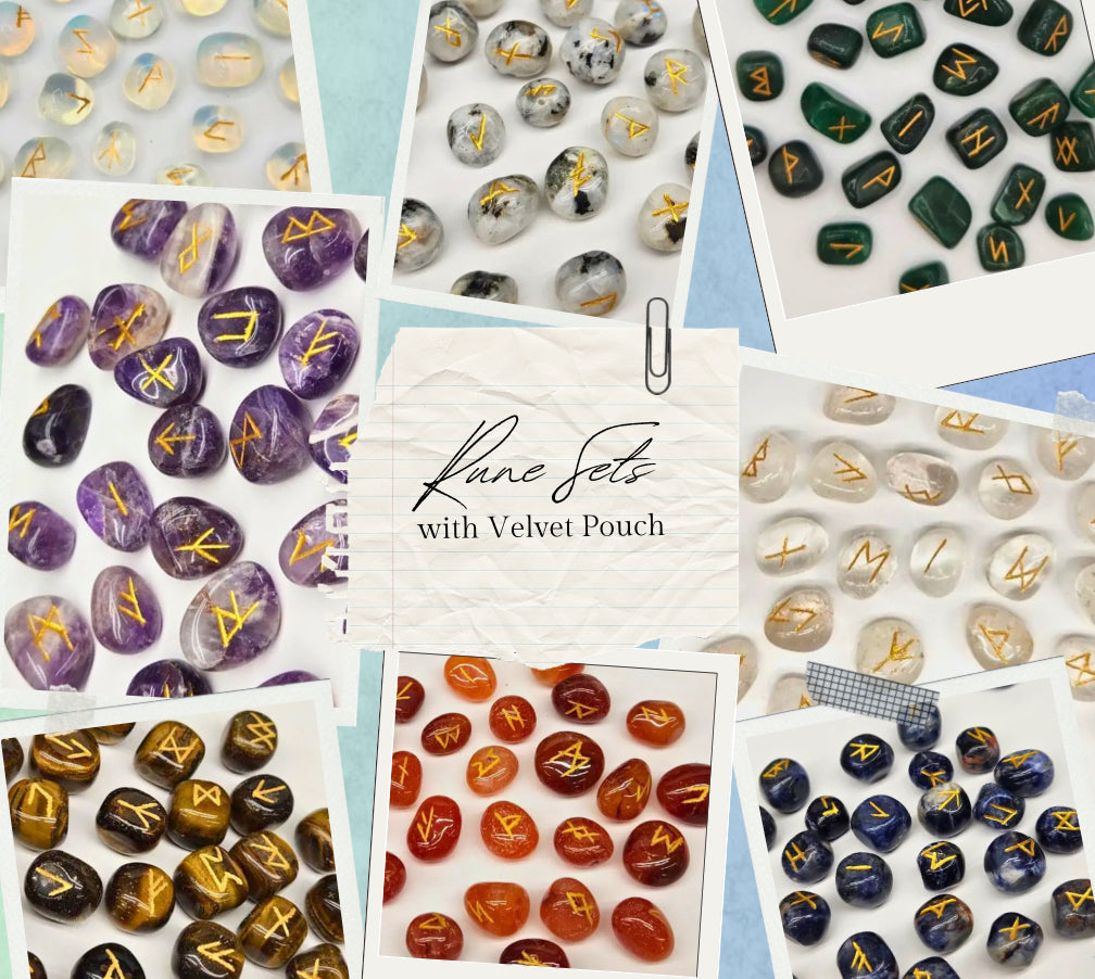 Rune Sets with Velvet Pouch
