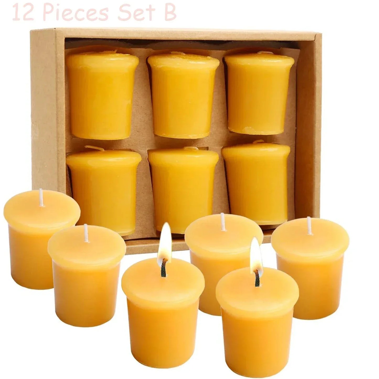 Natural Beeswax Tea Candles