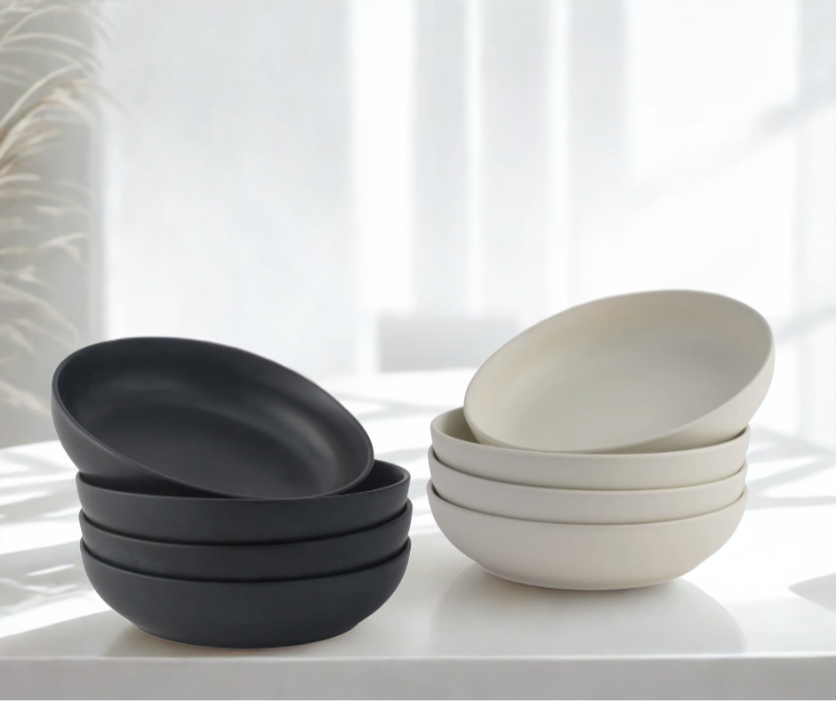 4-Piece Stoneware Pasta Bowls