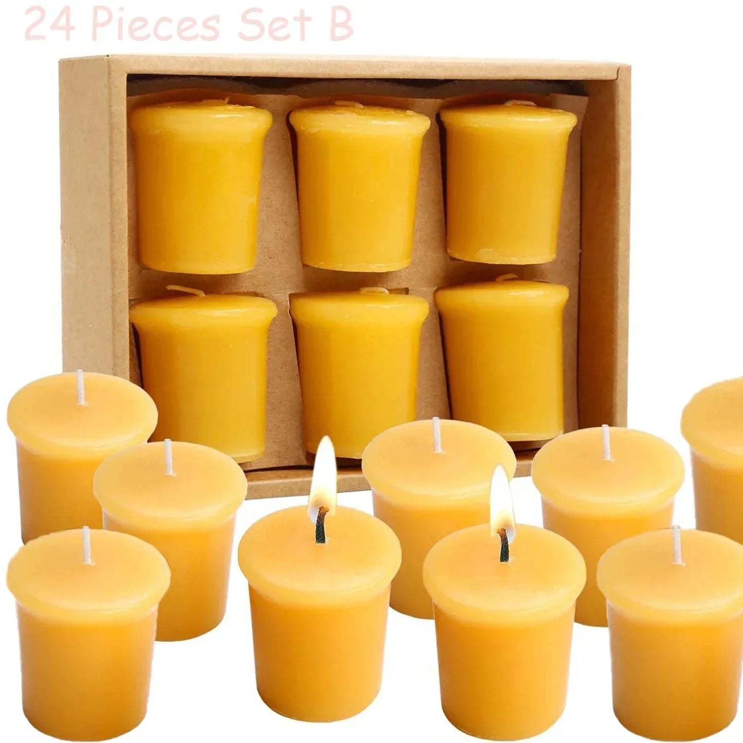 Natural Beeswax Tea Candles
