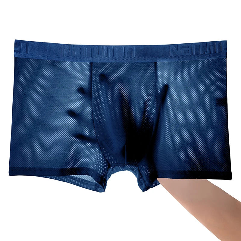 Ice Silk Mesh Boxer Shorts