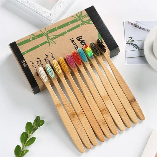Bamboo Toothbrush Set - Natural Bamboo Toothbrush