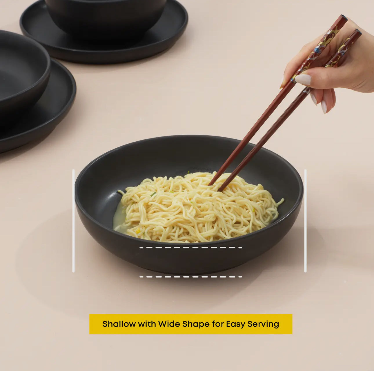 4-Piece Stoneware Pasta Bowls