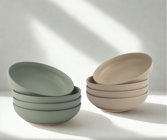 4-Piece Stoneware Pasta Bowls