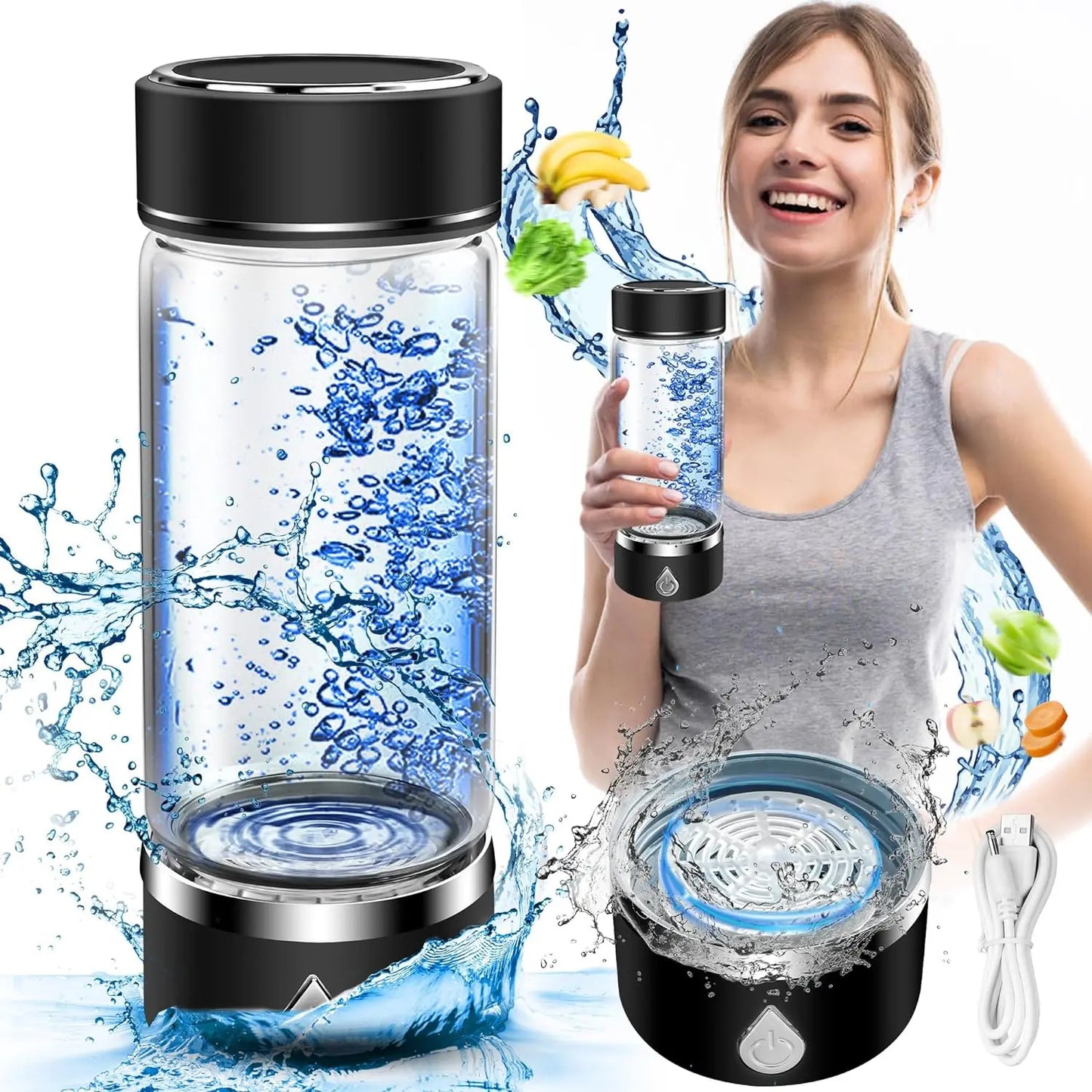 Portable Hydrogen Water Bottle Generator