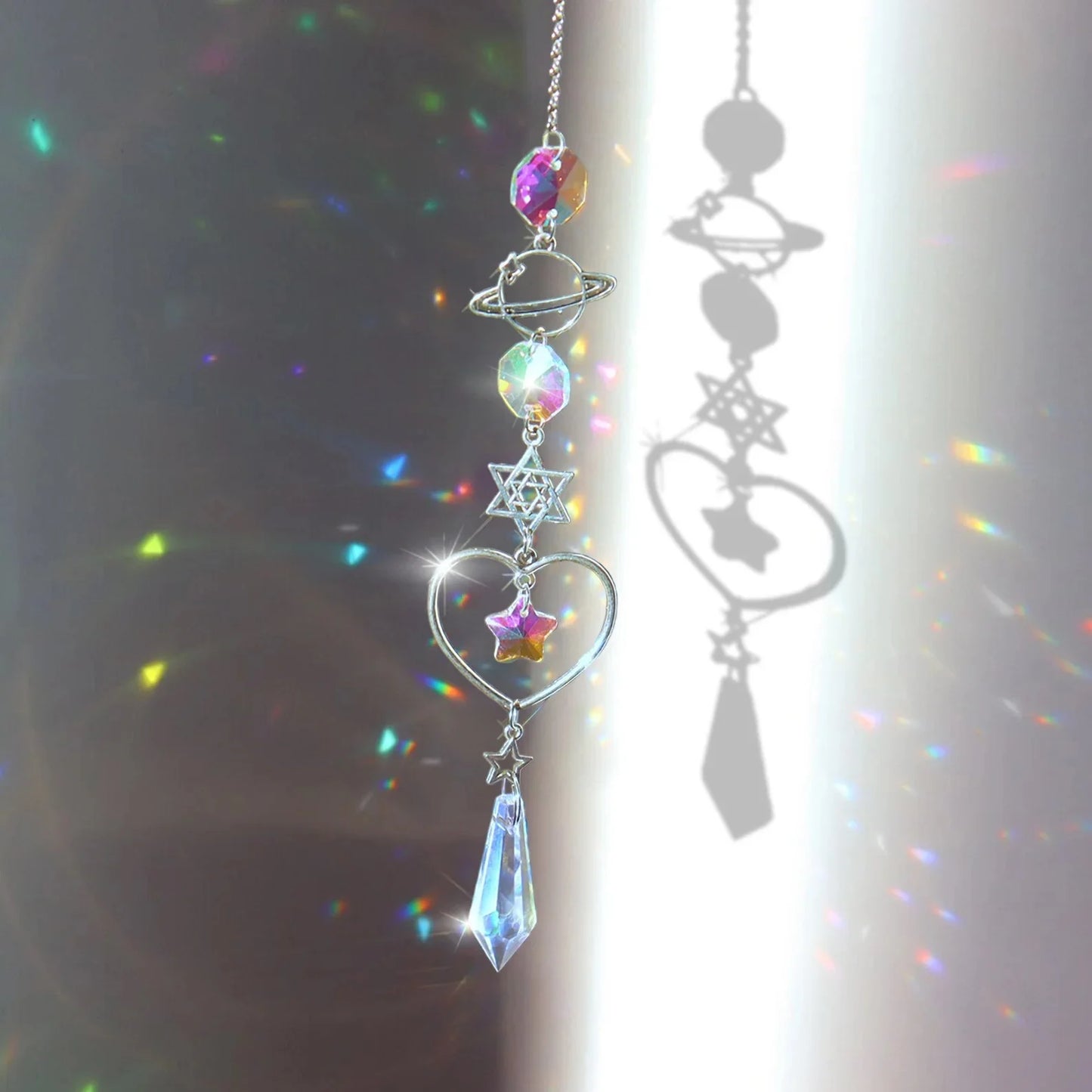 Crystal Sun Catcher - Dream Catcher Pendant